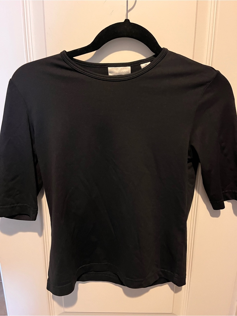 Halogen Black Short-Sleeve Crewneck Tee
